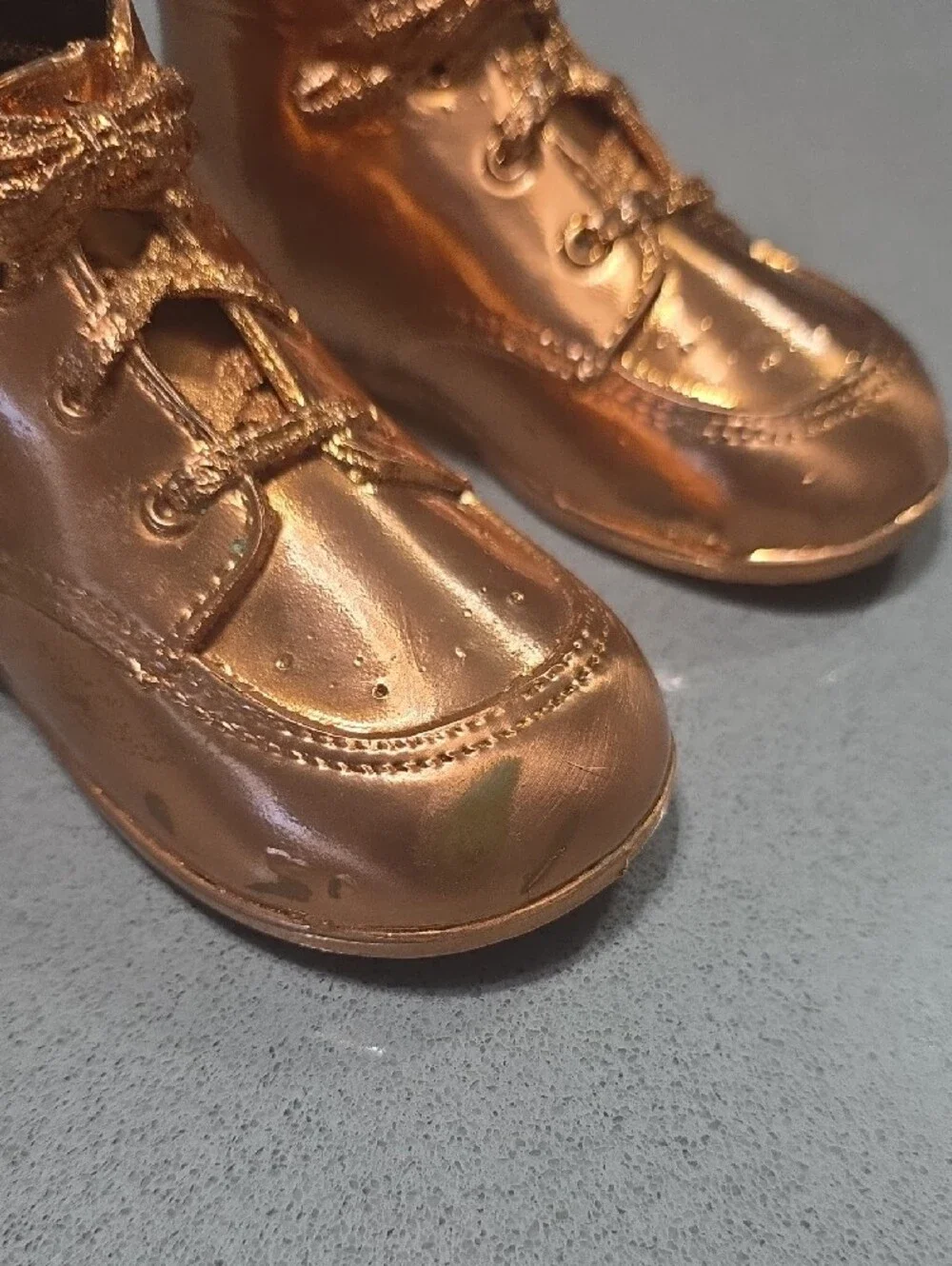 Children's Metallic Bronze Lace-Up Boots -